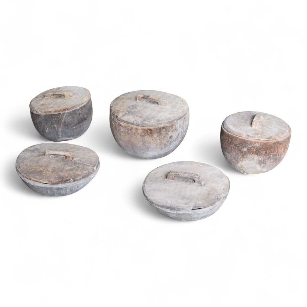 Rustic Wooden Pots