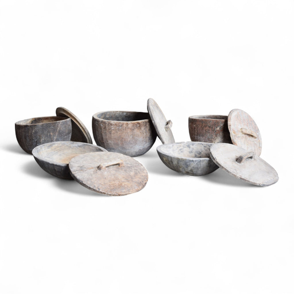 Rustic Wooden Pots