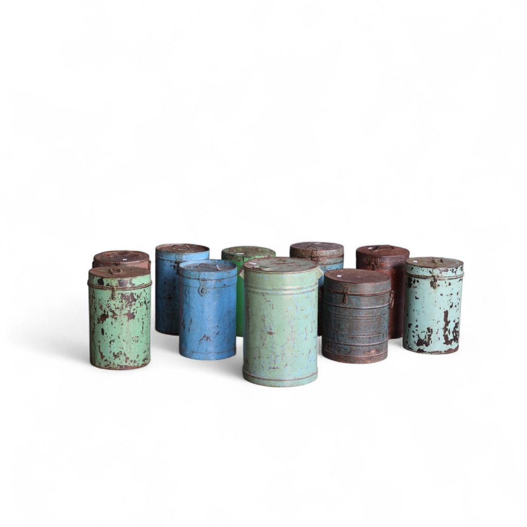 Vintage Indian Fair Trade Storage Barrels