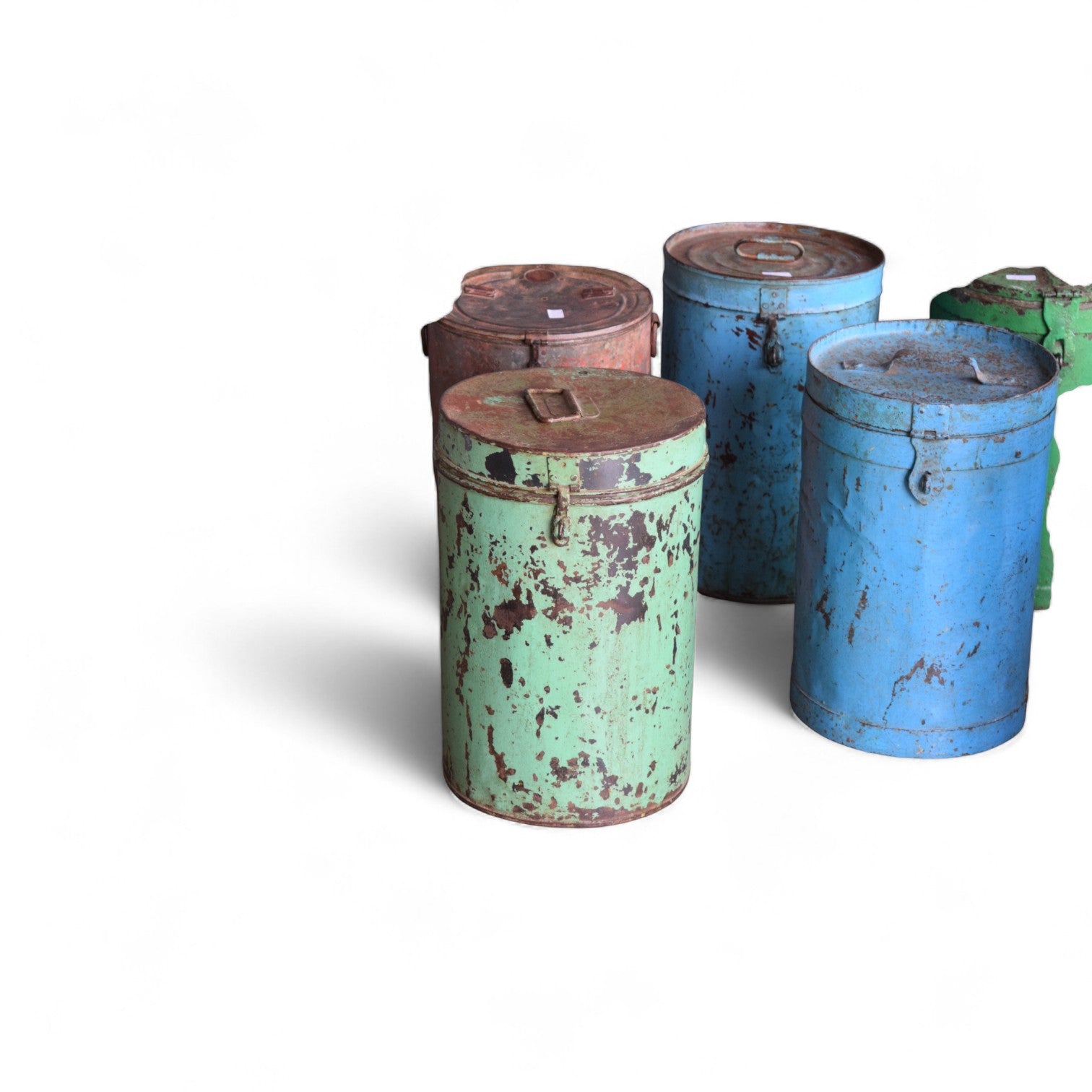 Vintage Indian Fair Trade Storage Barrels