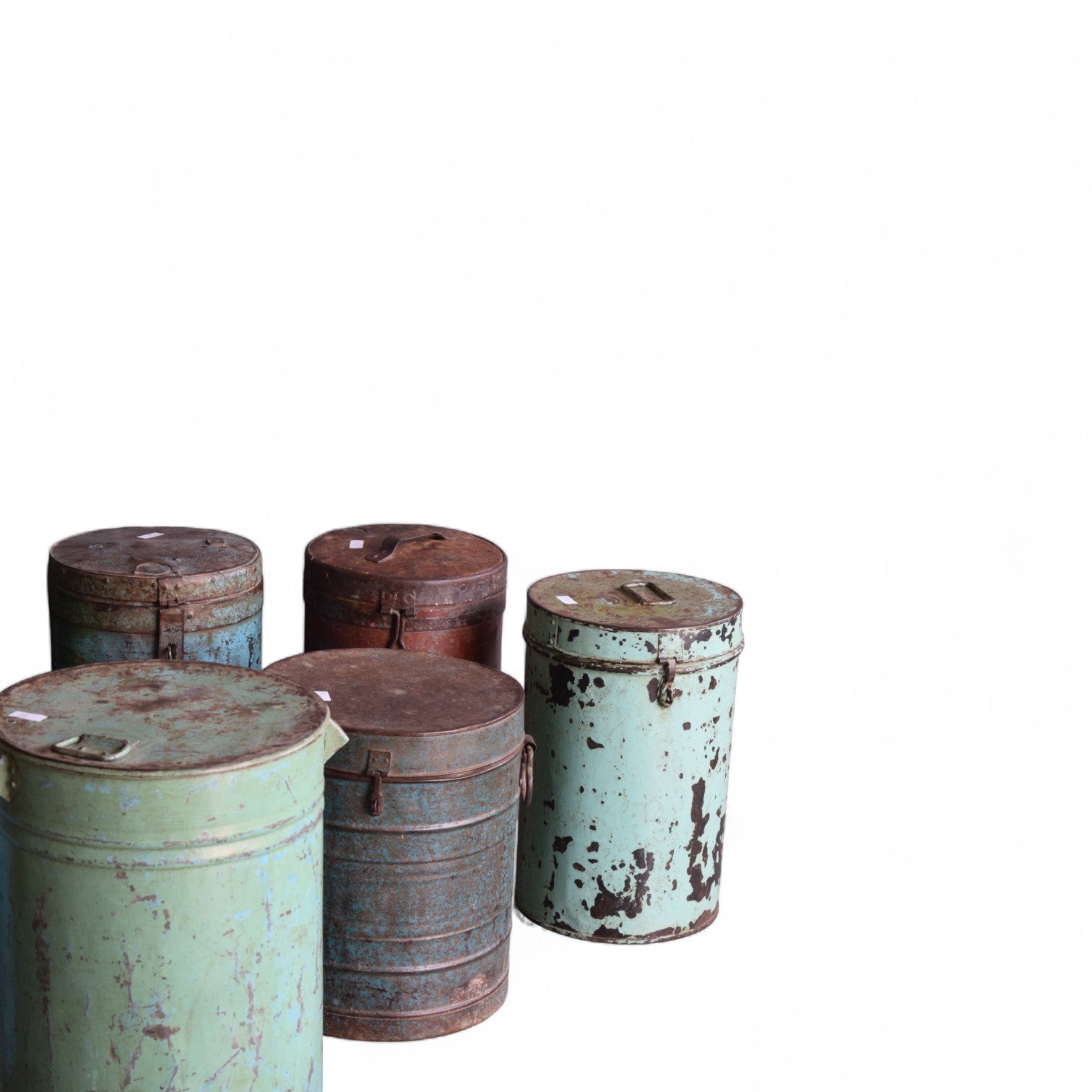 Vintage Indian Fair Trade Storage Barrels