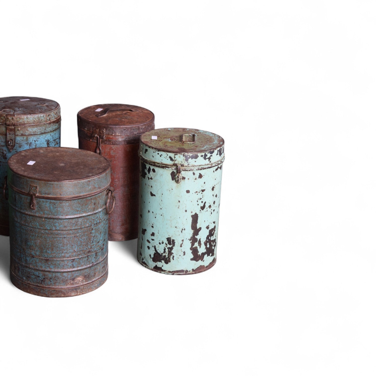 Vintage Indian Fair Trade Storage Barrels