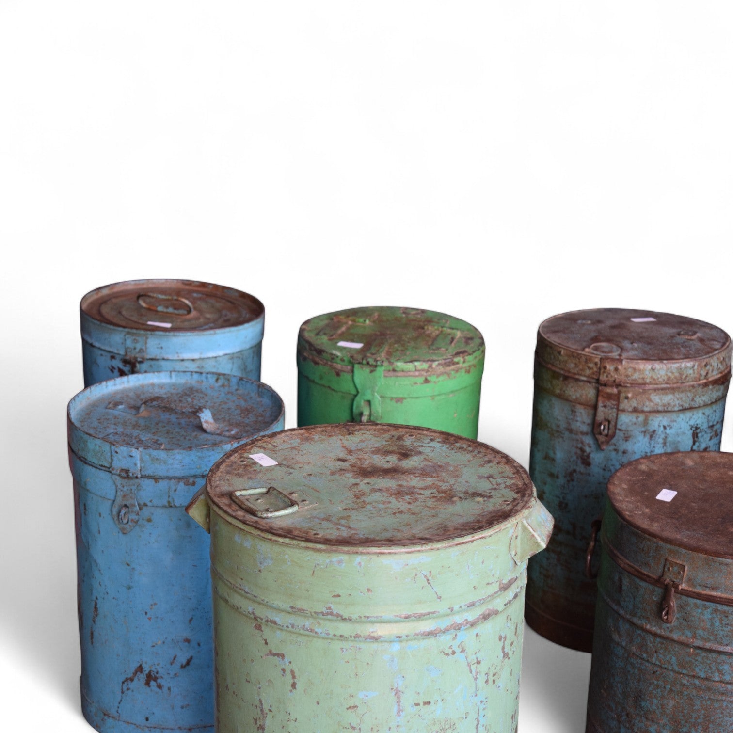 Vintage Indian Fair Trade Storage Barrels