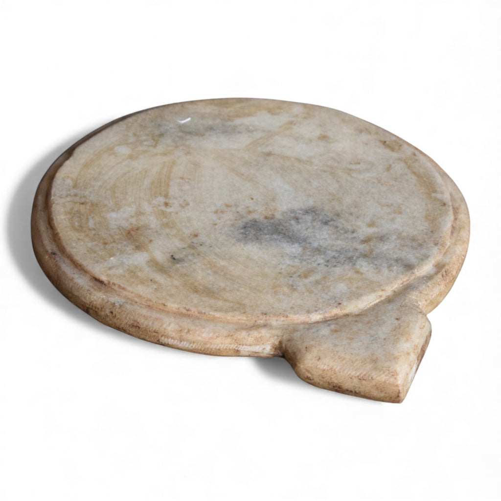 Antique Marble Chapati Plates – Rajasthan, India