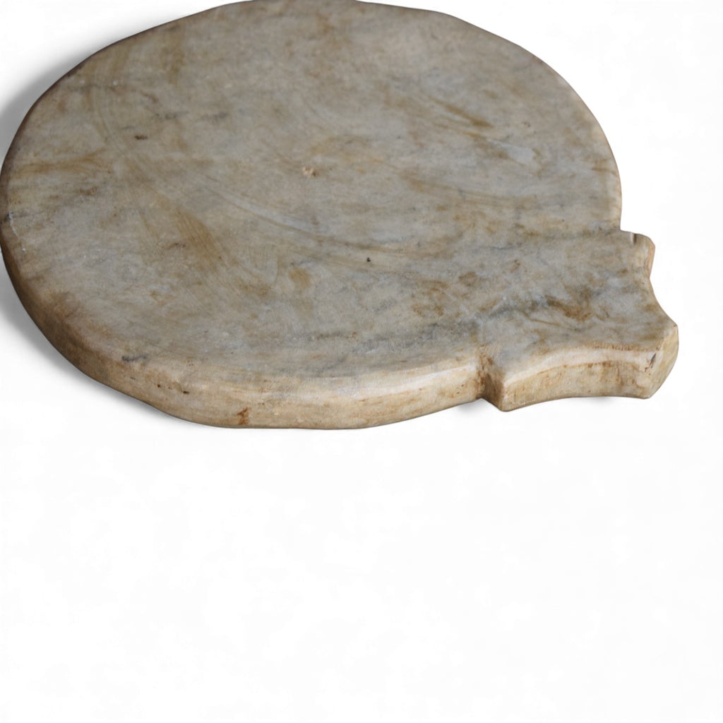 Antique Marble Chapati Plates – Rajasthan, India