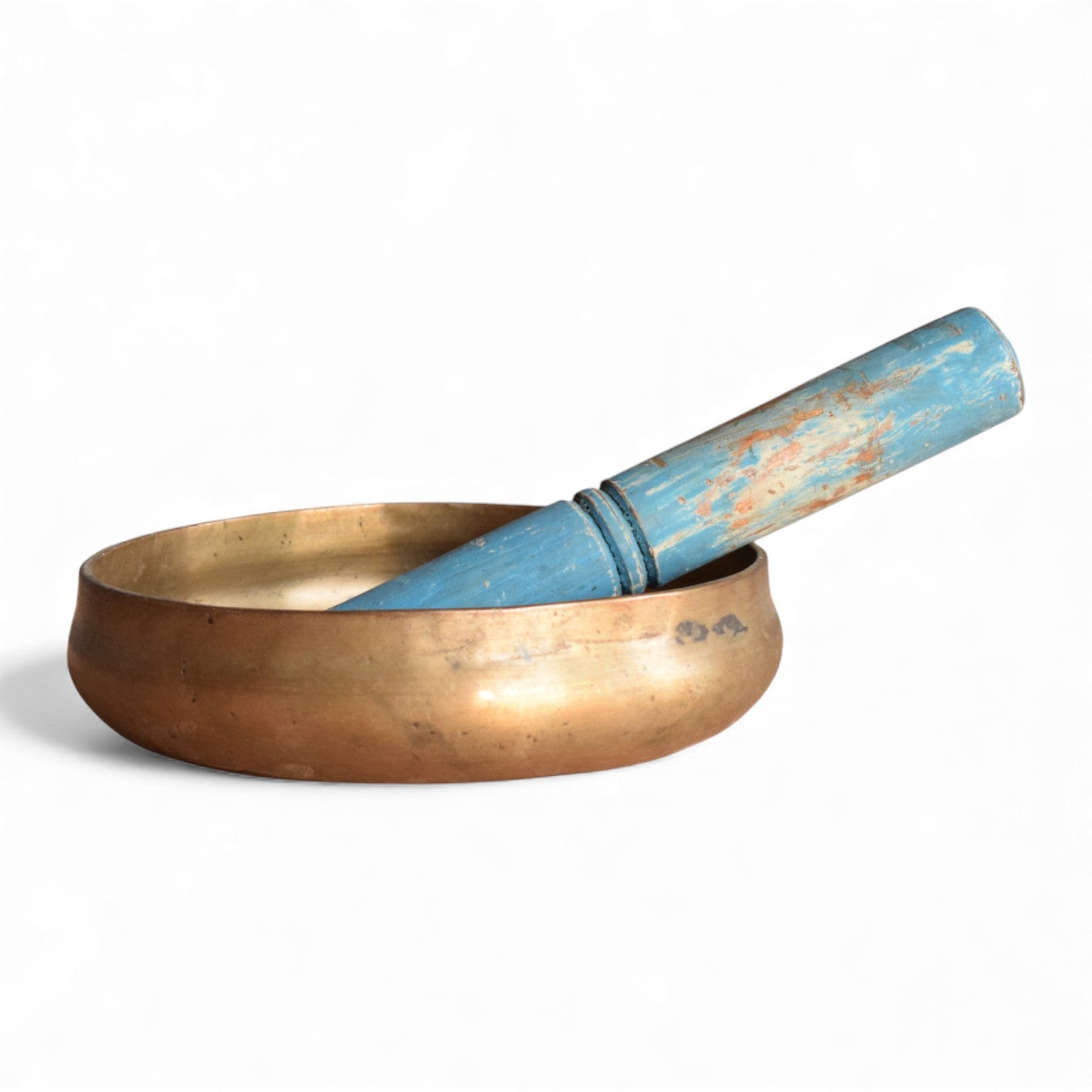 Vintage TibVintage Tibetan Brass Singing Bowl – Nepal