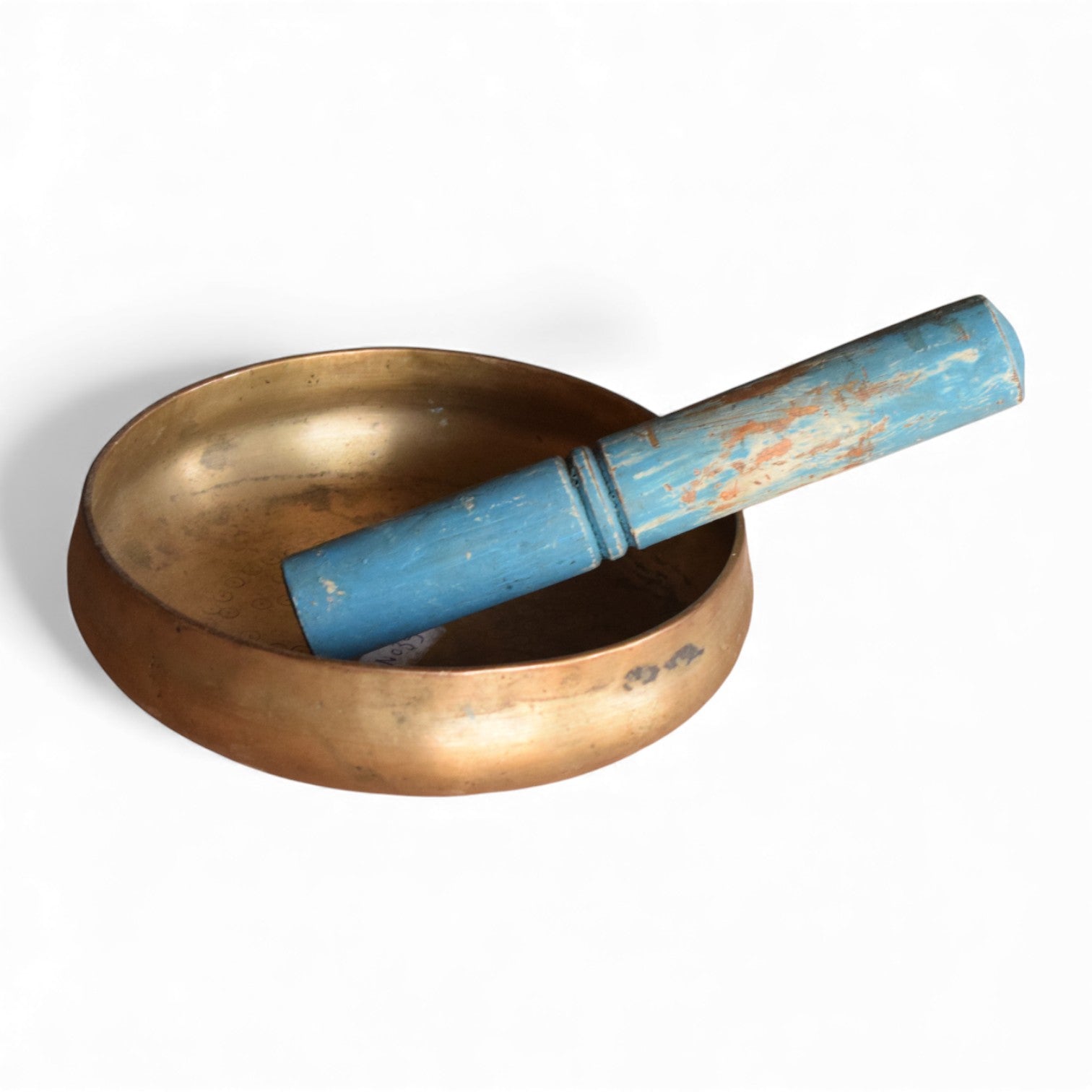 Vintage TibVintage Tibetan Brass Singing Bowl – Nepal
