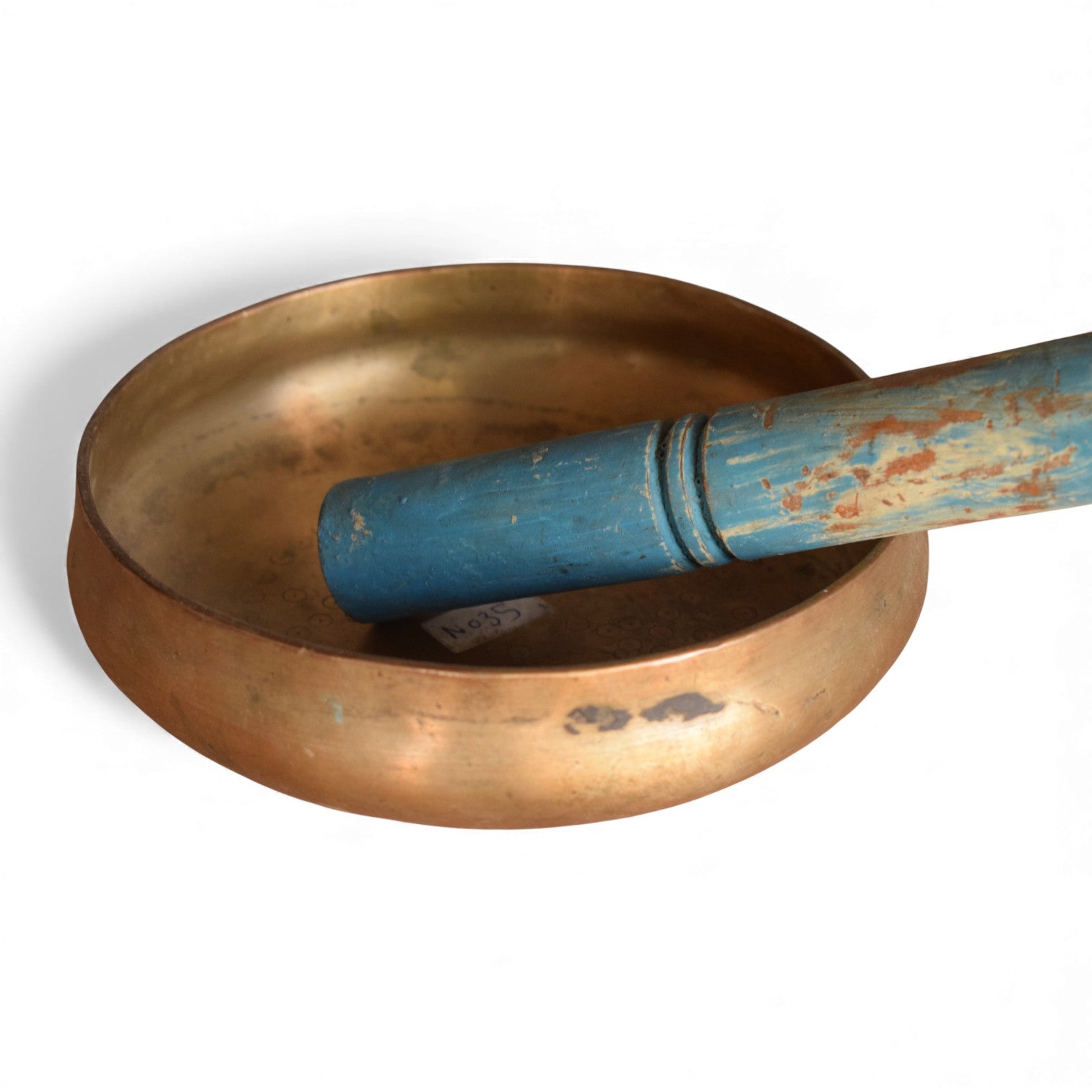 Vintage TibVintage Tibetan Brass Singing Bowl – Nepal