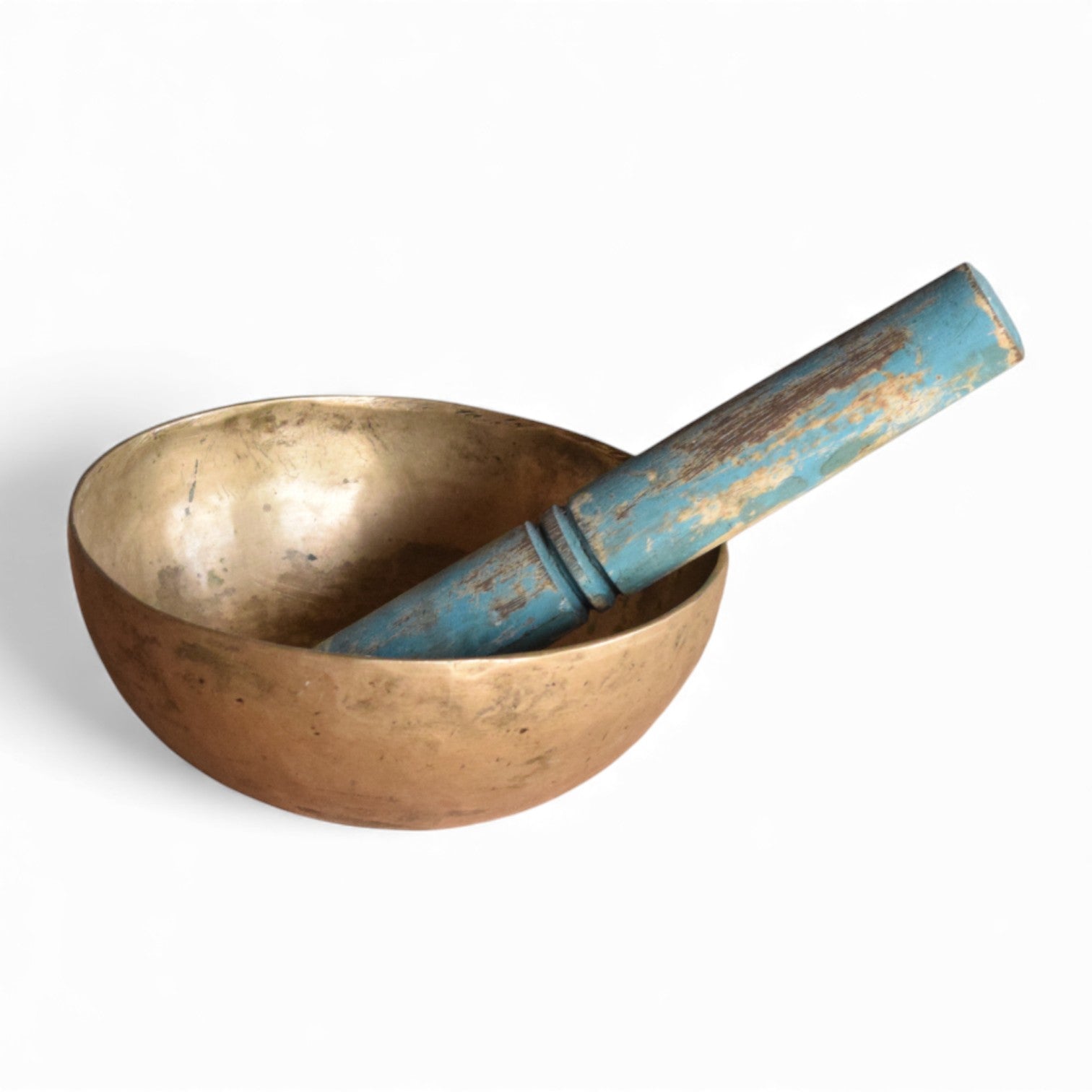 Solid Vintage Tibetan Brass Singing Bowl – Nepal