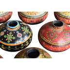 Vintage Indian Hand-Painted Water Pots (Age Unknown)
