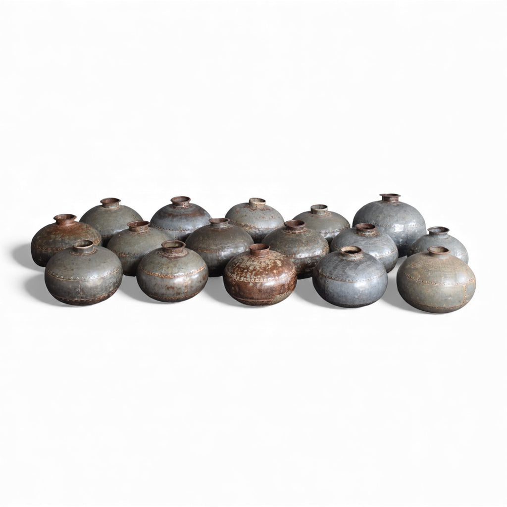Vintage Indian Polished Water Pots (Age Unknown)