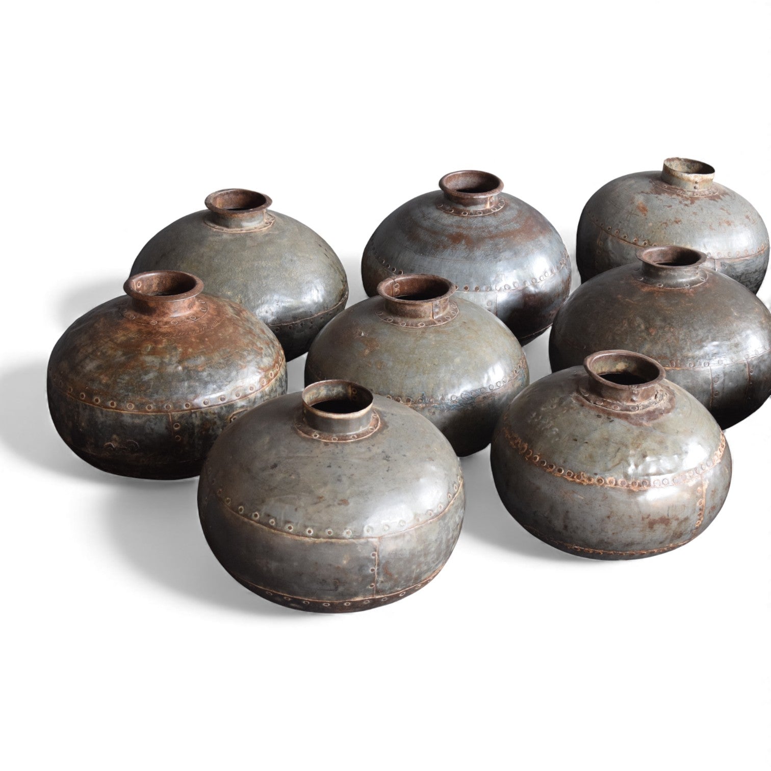 Vintage Indian Polished Water Pots (Age Unknown)