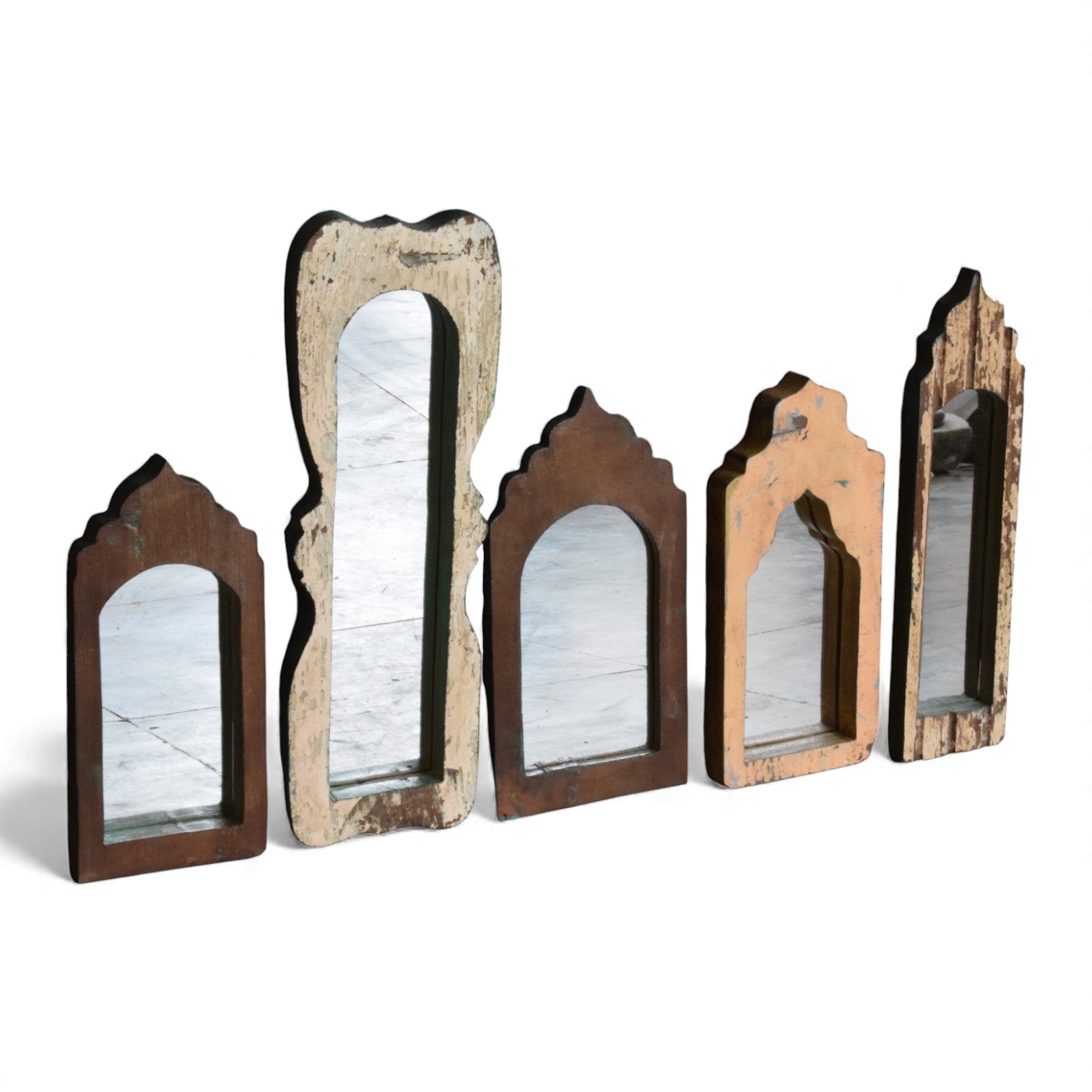 ARCHED WOODEN MIRRORS