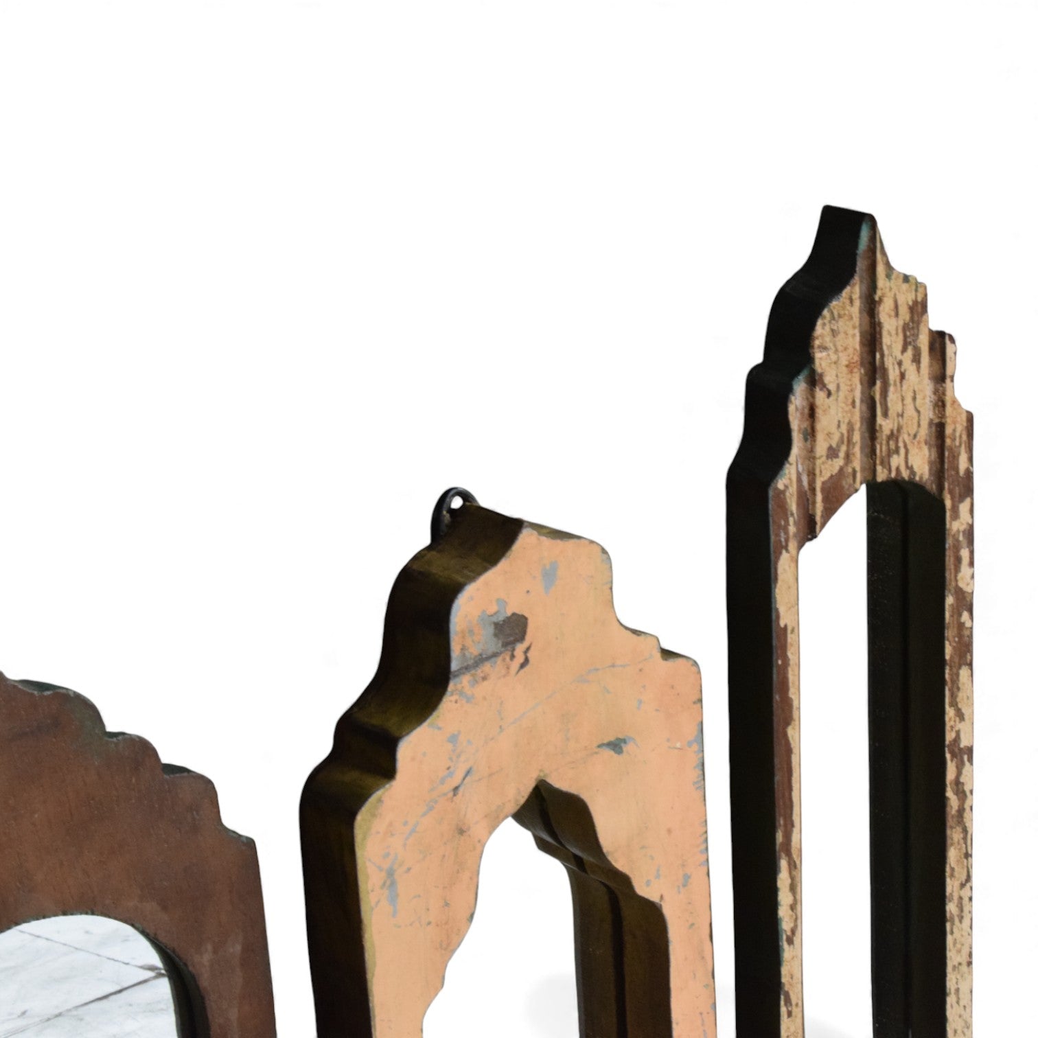 ARCHED WOODEN MIRRORS