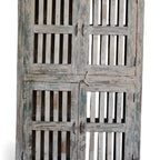 Vintage Reclaimed Wood Slatted Cabinet Panel