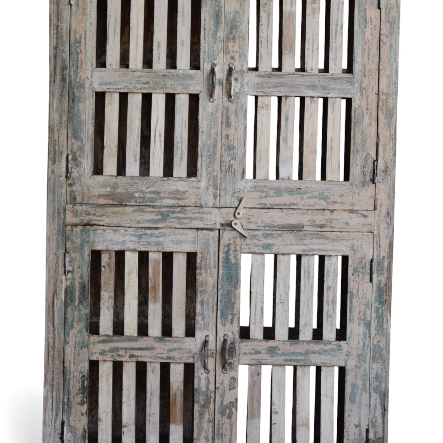 Vintage Reclaimed Wood Slatted Cabinet Panel