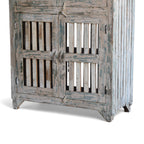 Vintage Reclaimed Wood Slatted Cabinet Panel