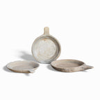 Hand-Carved Stone Diyas with Handle