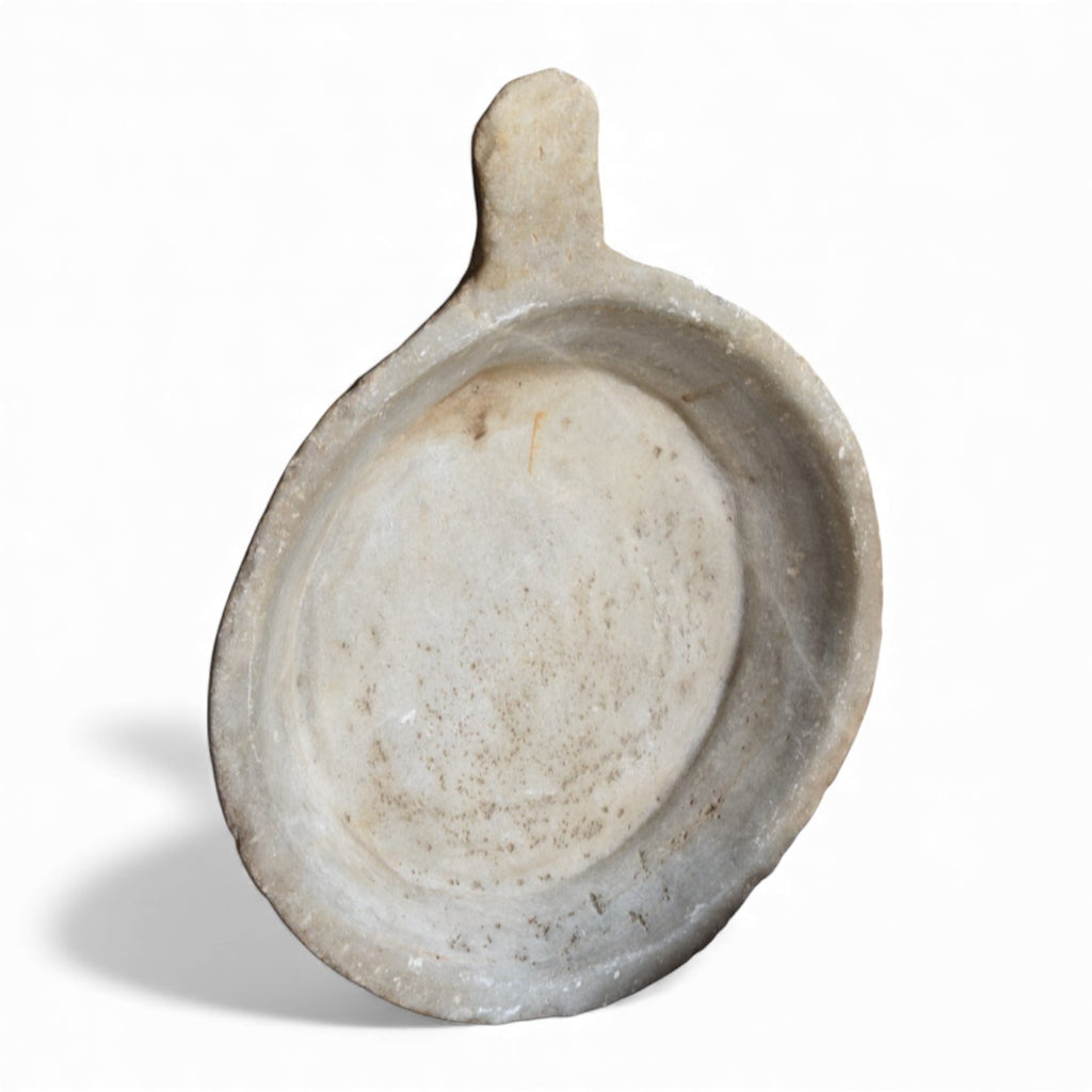 Hand-Carved Stone Diyas with Handle