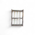 Vintage Indian Slatted Three-Tier Shelf with Cross Bracing