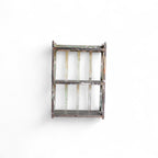 Vintage Indian Slatted Three-Tier Shelf with Cross Bracing