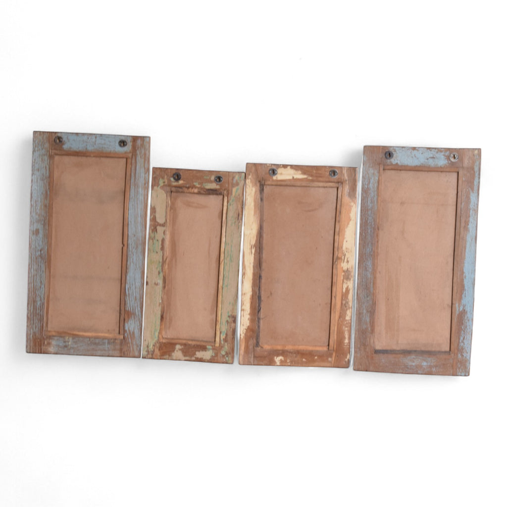 Vintage Indian Fair Trade Recycled Teak Mirror