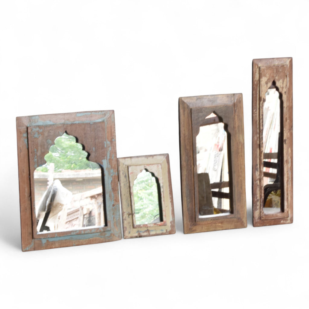 Vintage Indian Fair Trade Recycled Teak Mirror
