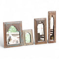 Vintage Indian Fair Trade Recycled Teak Mirror