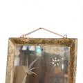 Vintage Indian Fair Trade Recycled Teak Mirror with Etched Glass