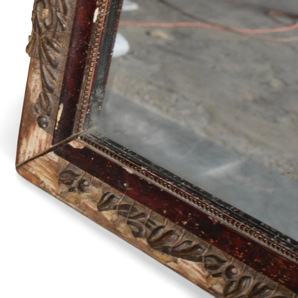Vintage Indian Recycled Teak Wood Mirror