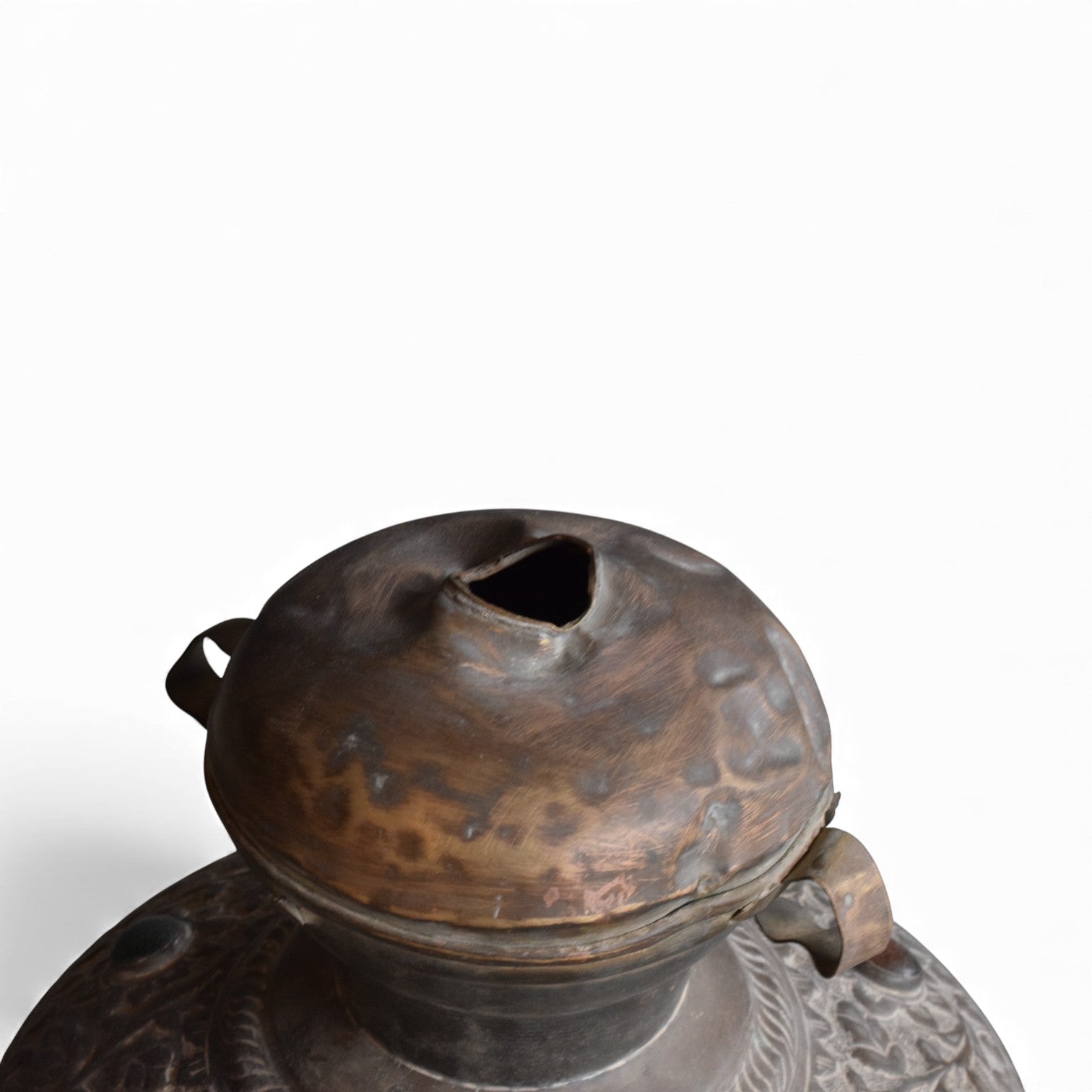 Antique Indian Hookah Base with Coloured Inlay