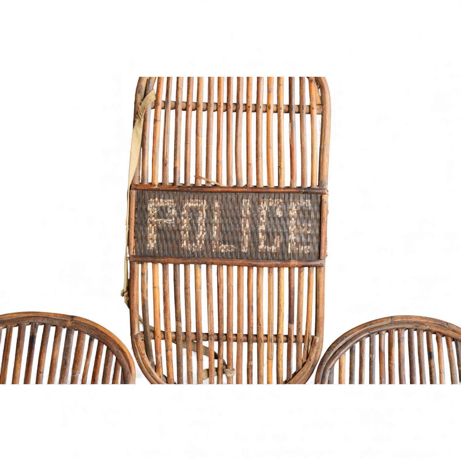 Vintage Indian Police Shields – Bamboo &amp; Cane