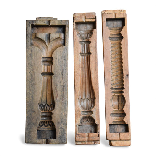 Grand tampon d'impression textile indien ancien
