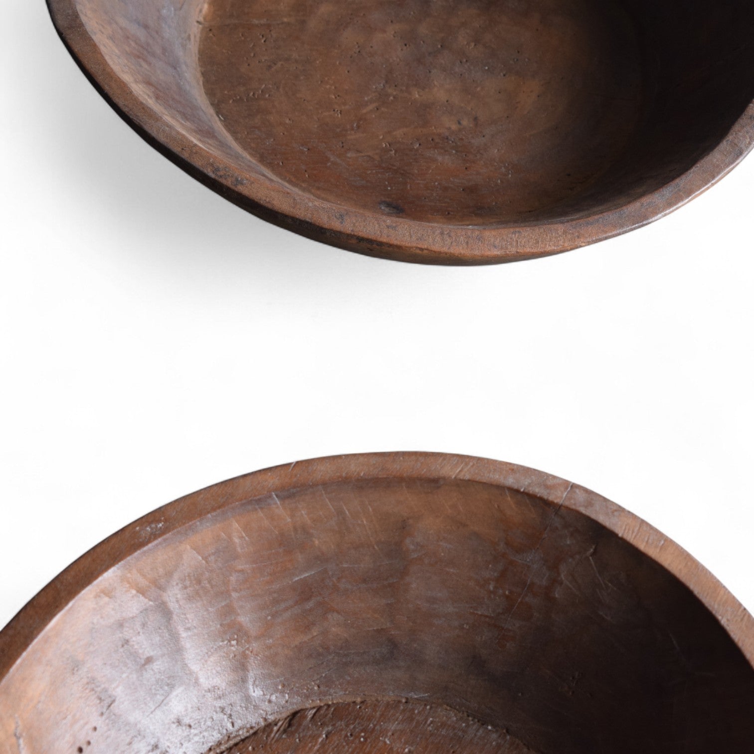 Vintage Indian Teak Wooden Bowls