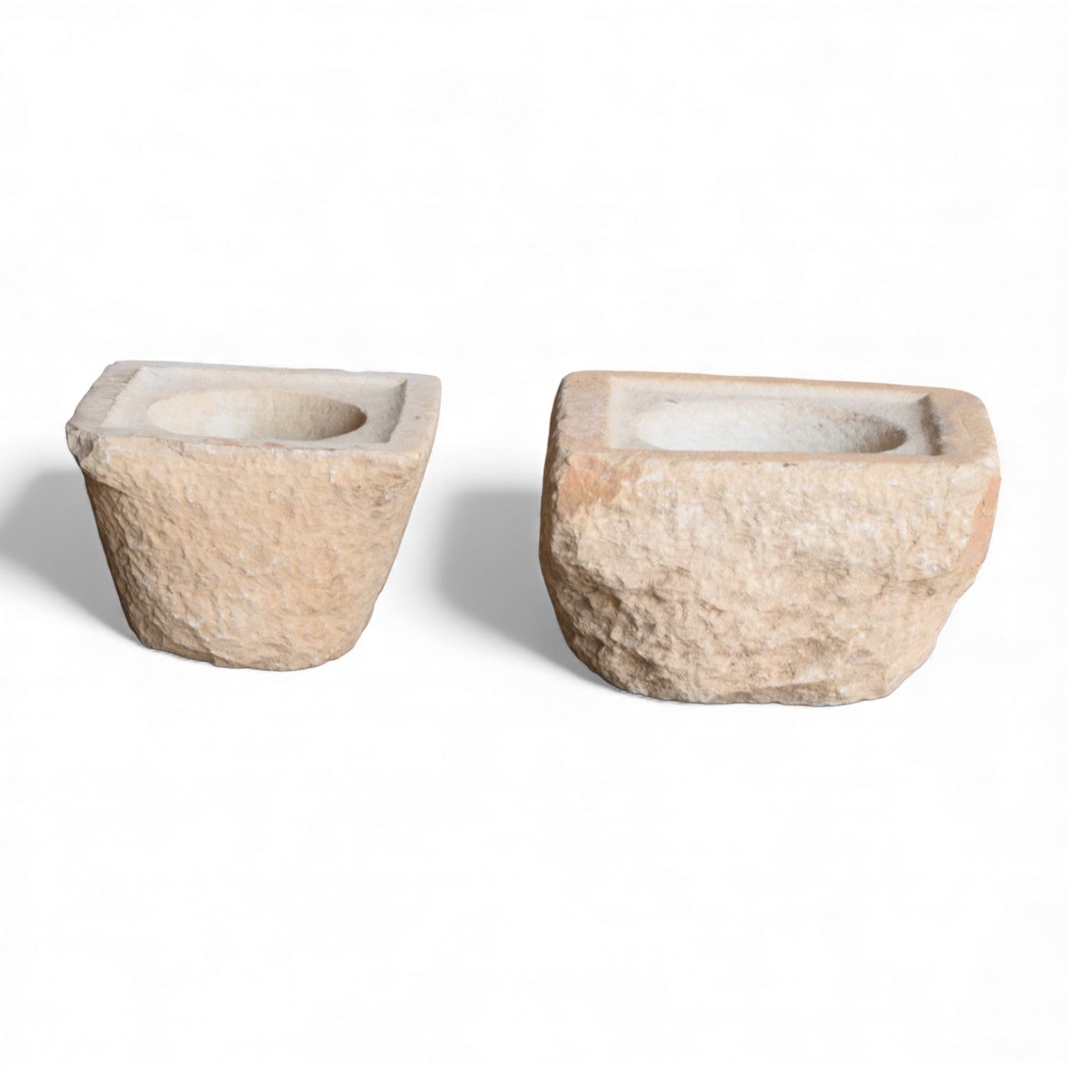 Antique Indian Hand Carved Stone Bowls