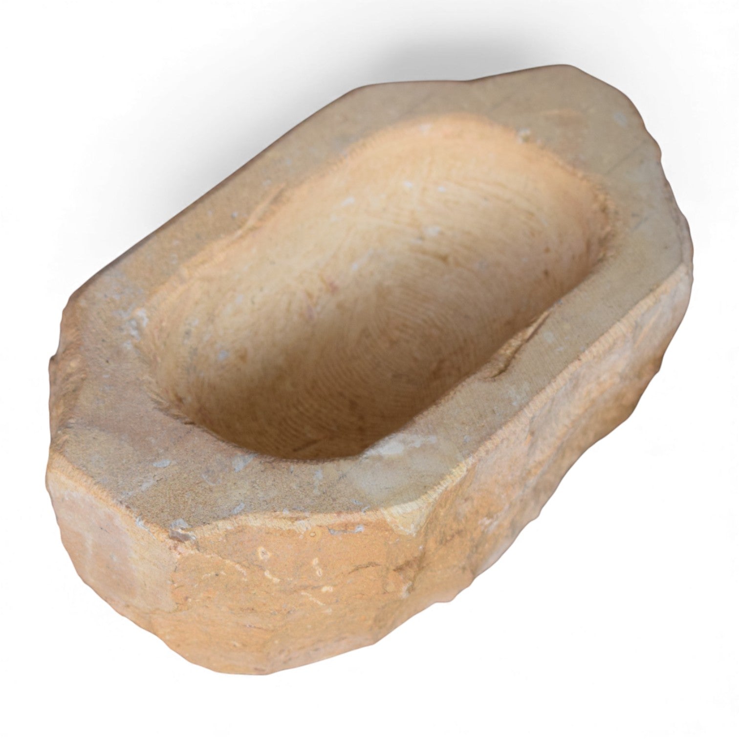 Antique Indian Hand-Carved Stone Bowls / Oil Lamps