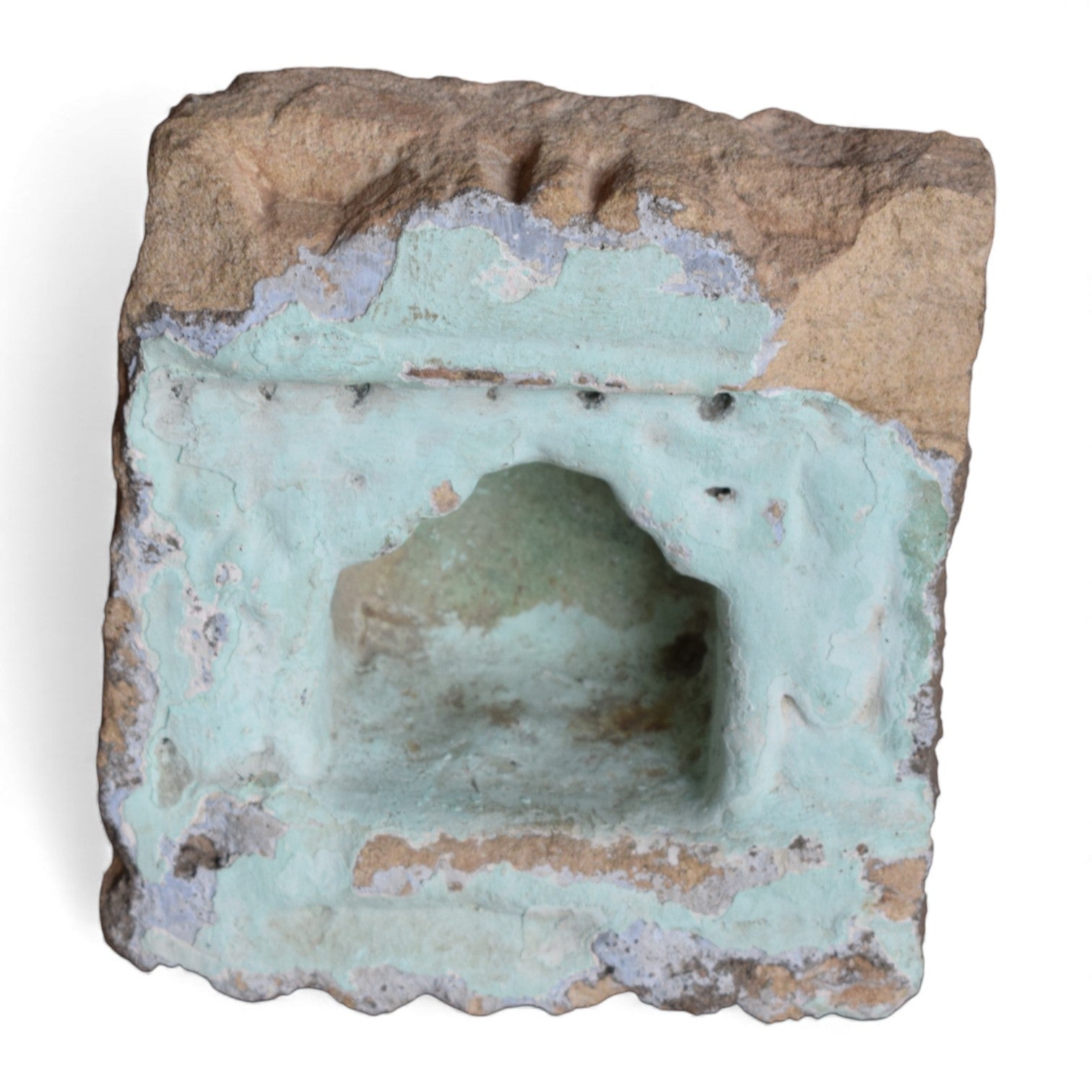 Vintage Indian Limestone Alla on Stand