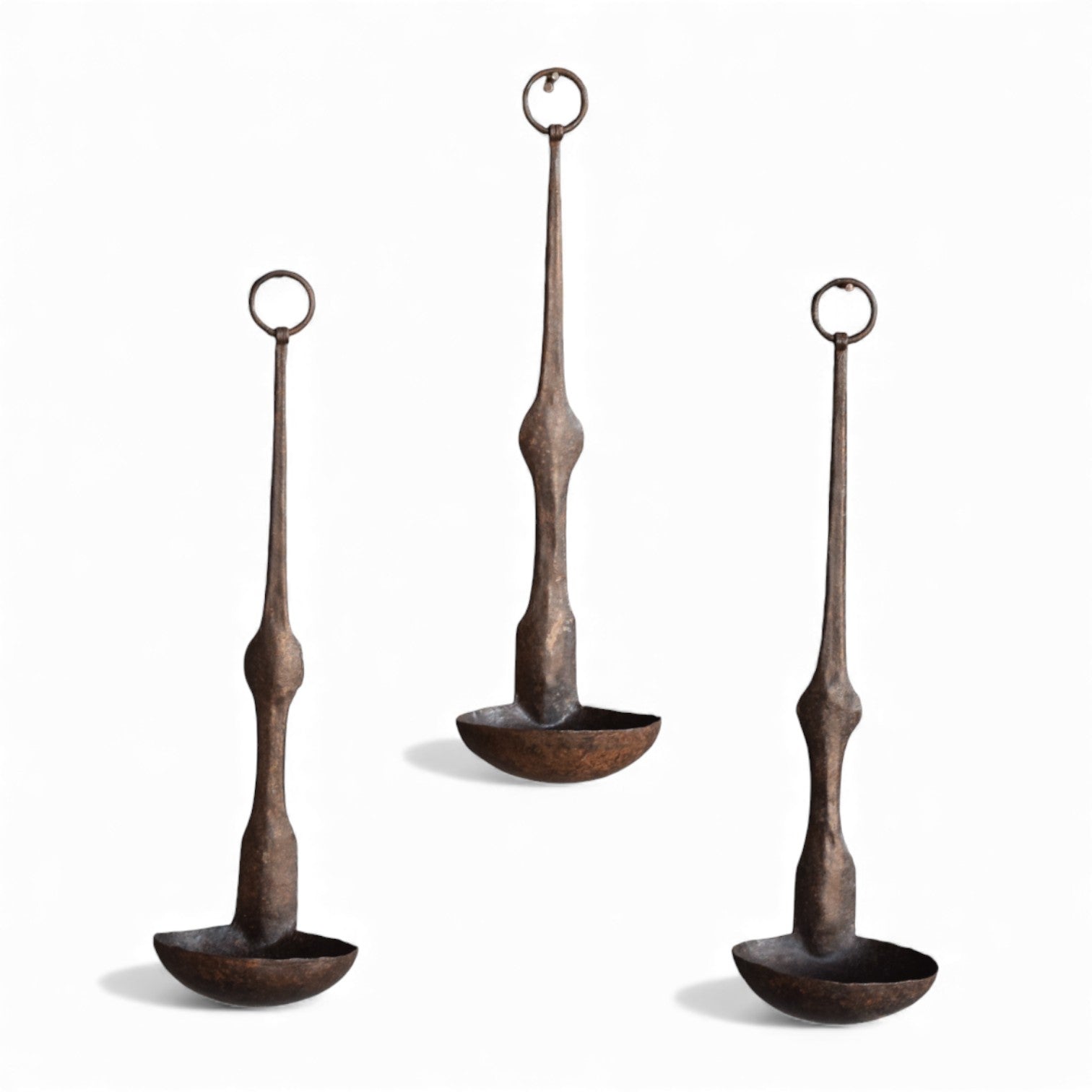 Vintage Indian Iron Ladles