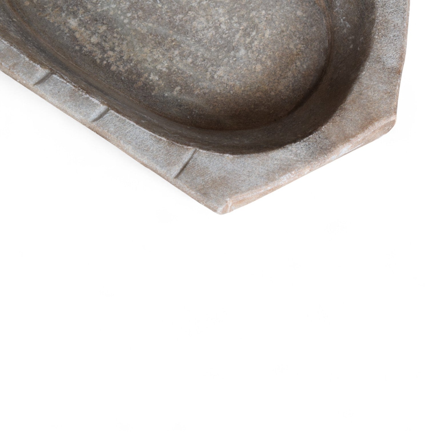 Hand-Carved Indian Limestone Trays / Bowls