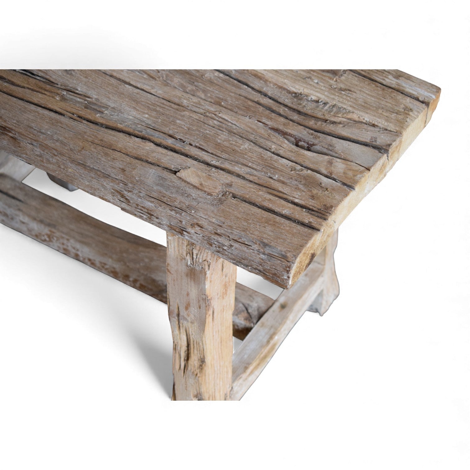 Indian Railway Sleeper Wood Bench – Reclaimed Timber