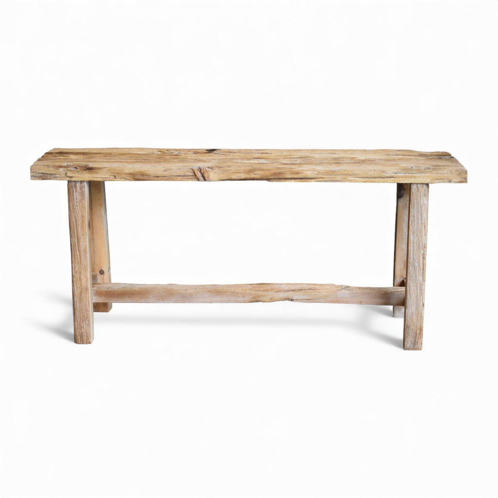 Indian Railway Sleeper Wood Bench – Reclaimed Timber