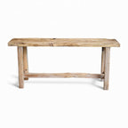 Indian Railway Sleeper Wood Bench Large