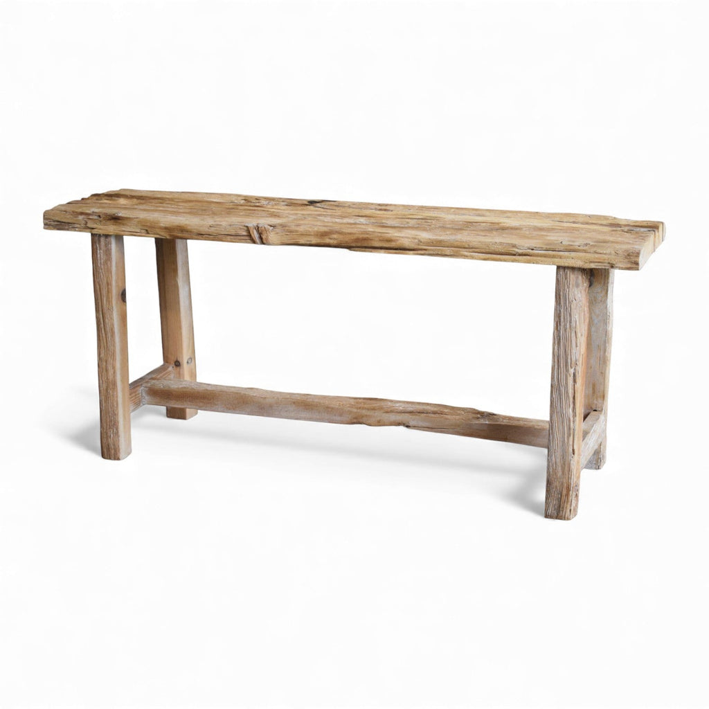 Indian Railway Sleeper Wood Bench Large