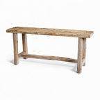 Indian Railway Sleeper Wood Bench Large