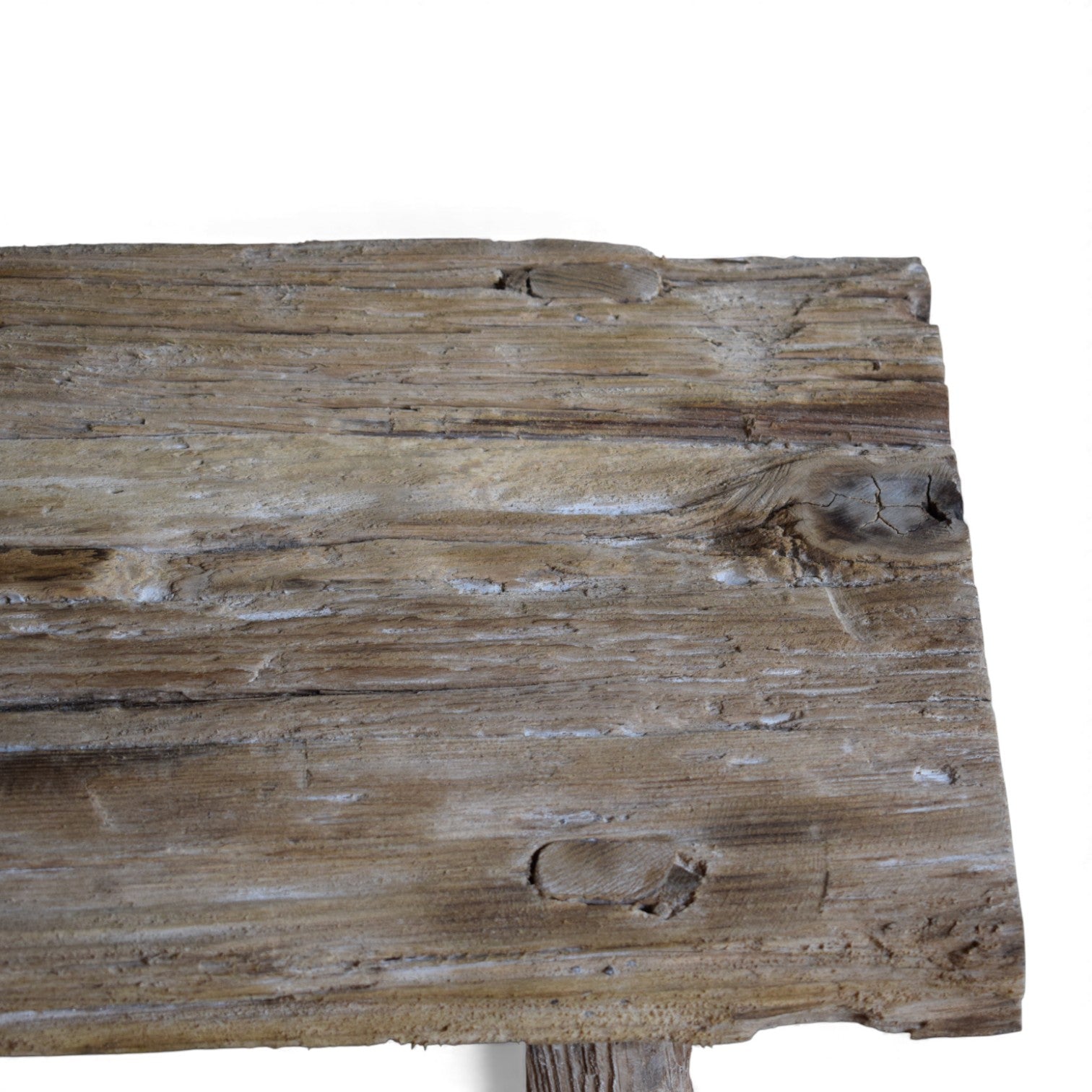Indian Railway Sleeper Wood Bench Large