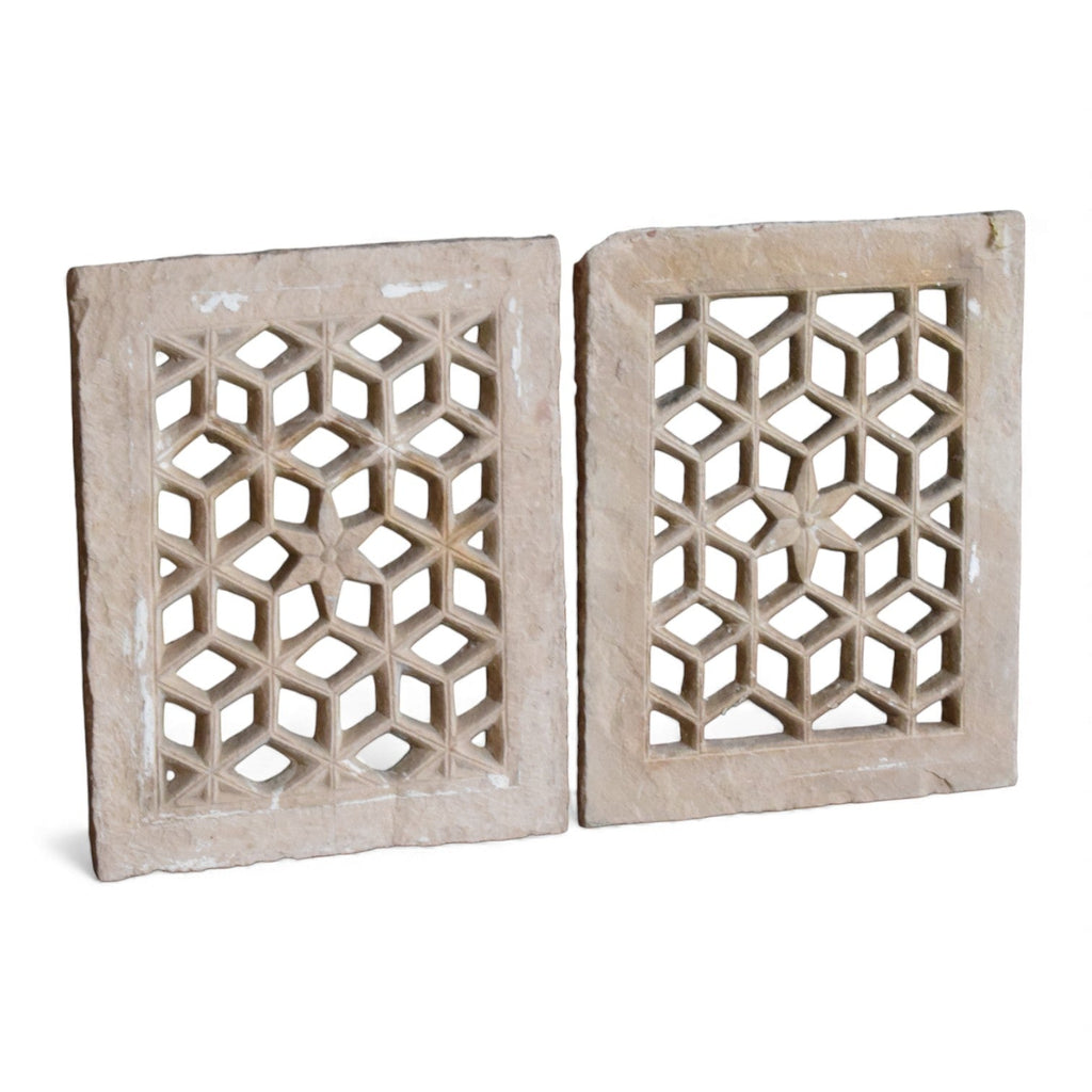 Vintage Limestone Jali Panel