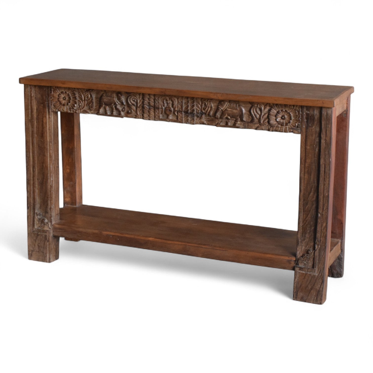 Carved Wooden Console Table