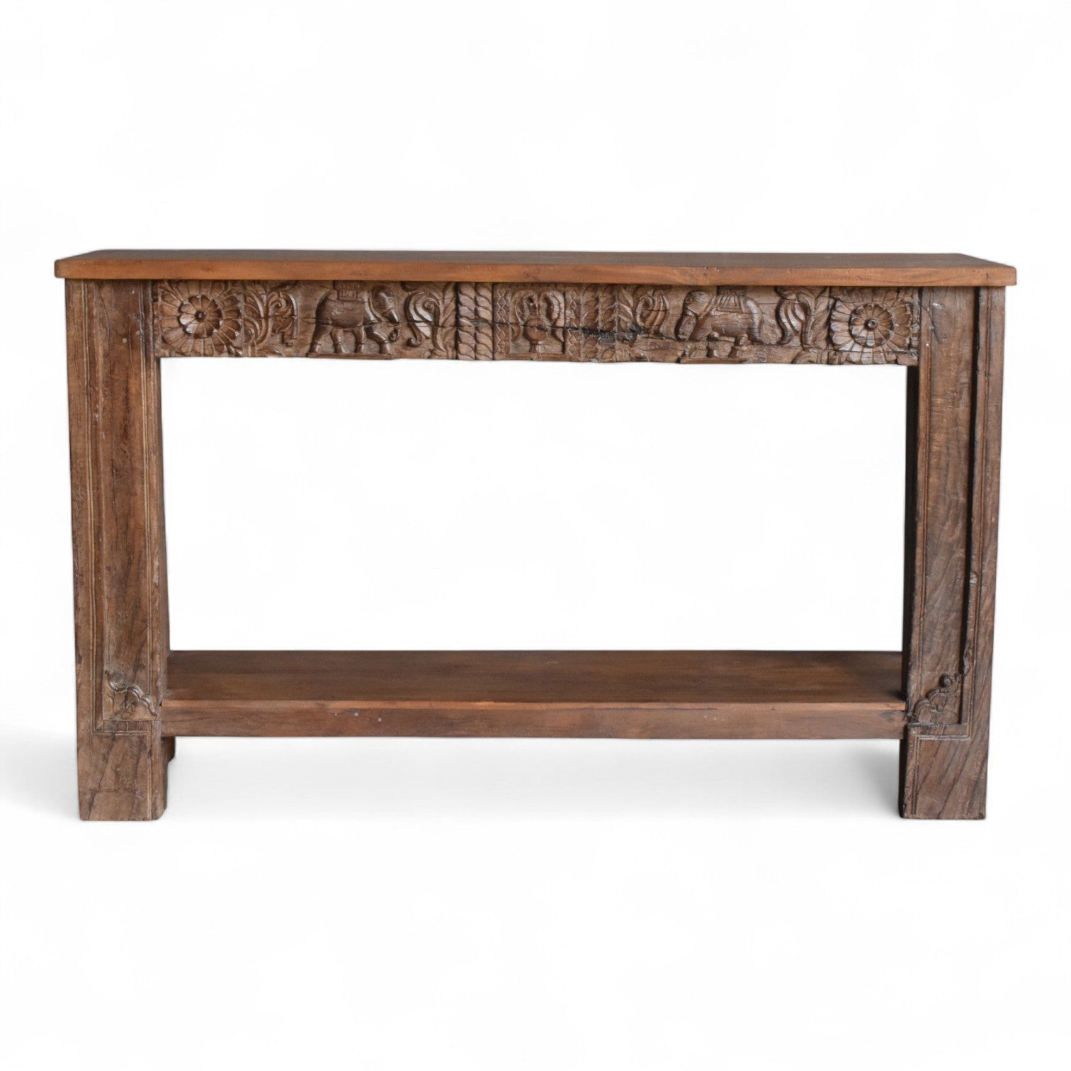 Carved Wooden Console Table