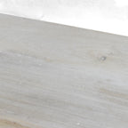 Hand-Carved Whitewashed Wooden Console Table with Shelf