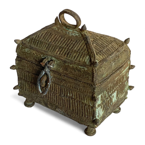 Antique Indian Brass Betel Box (Paan Box)